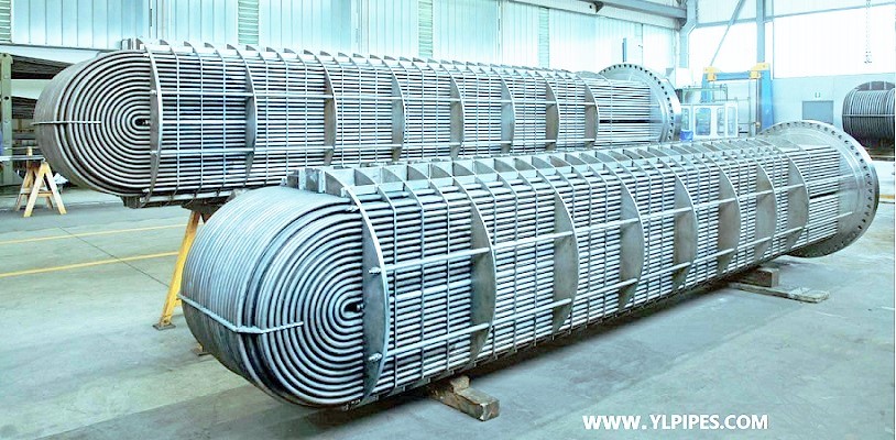 Heat exchanger tubes in U-bent tubes